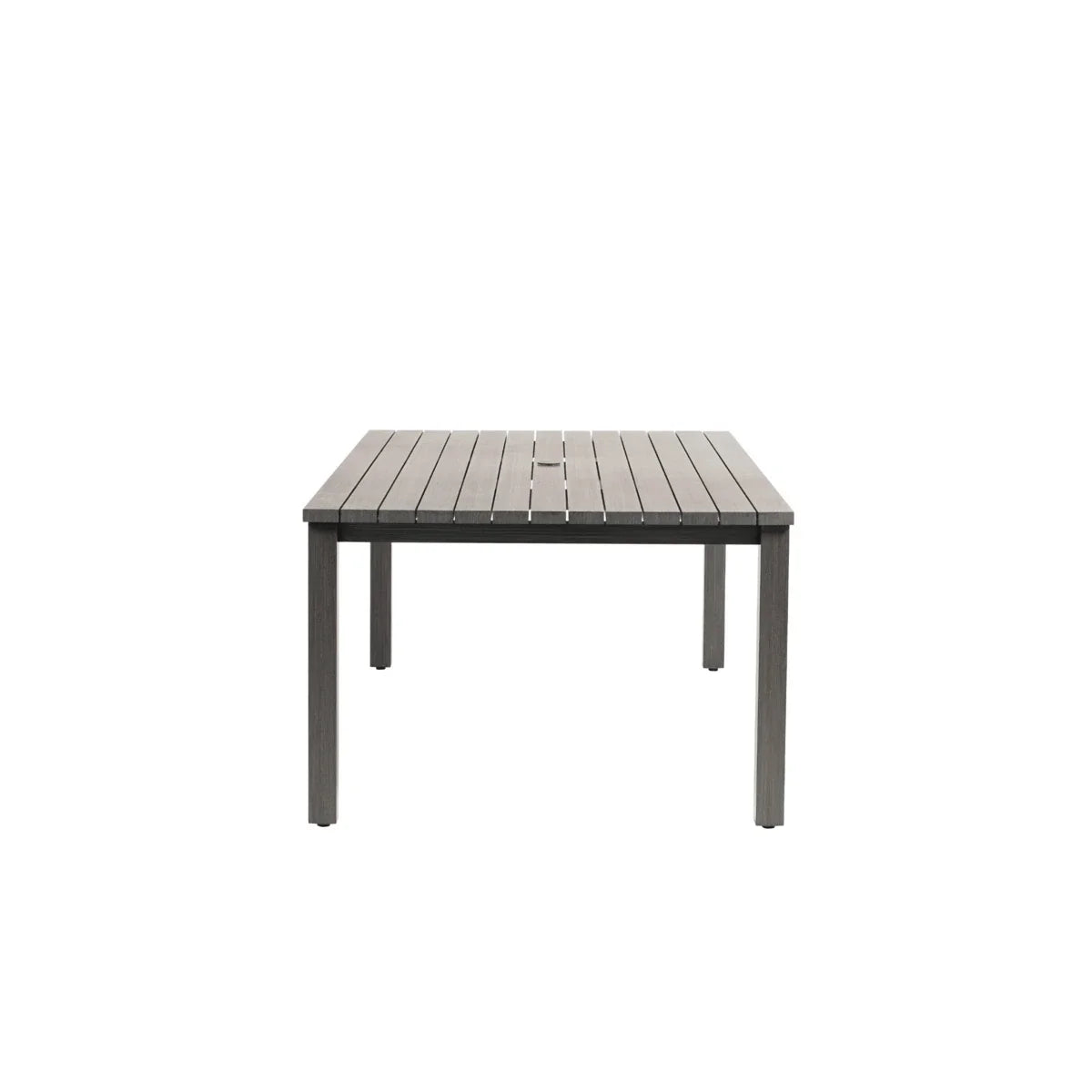 Budapest Sunbury 84" x 44" Rectangular Dining Table with Umbrella Hole