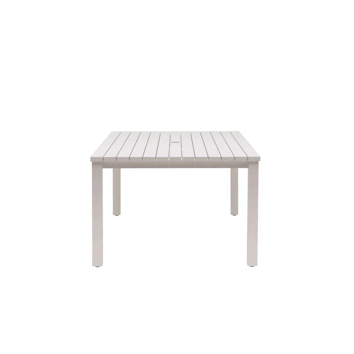 Budapest Sunbury 84" x 44" Rectangular Dining Table with Umbrella Hole