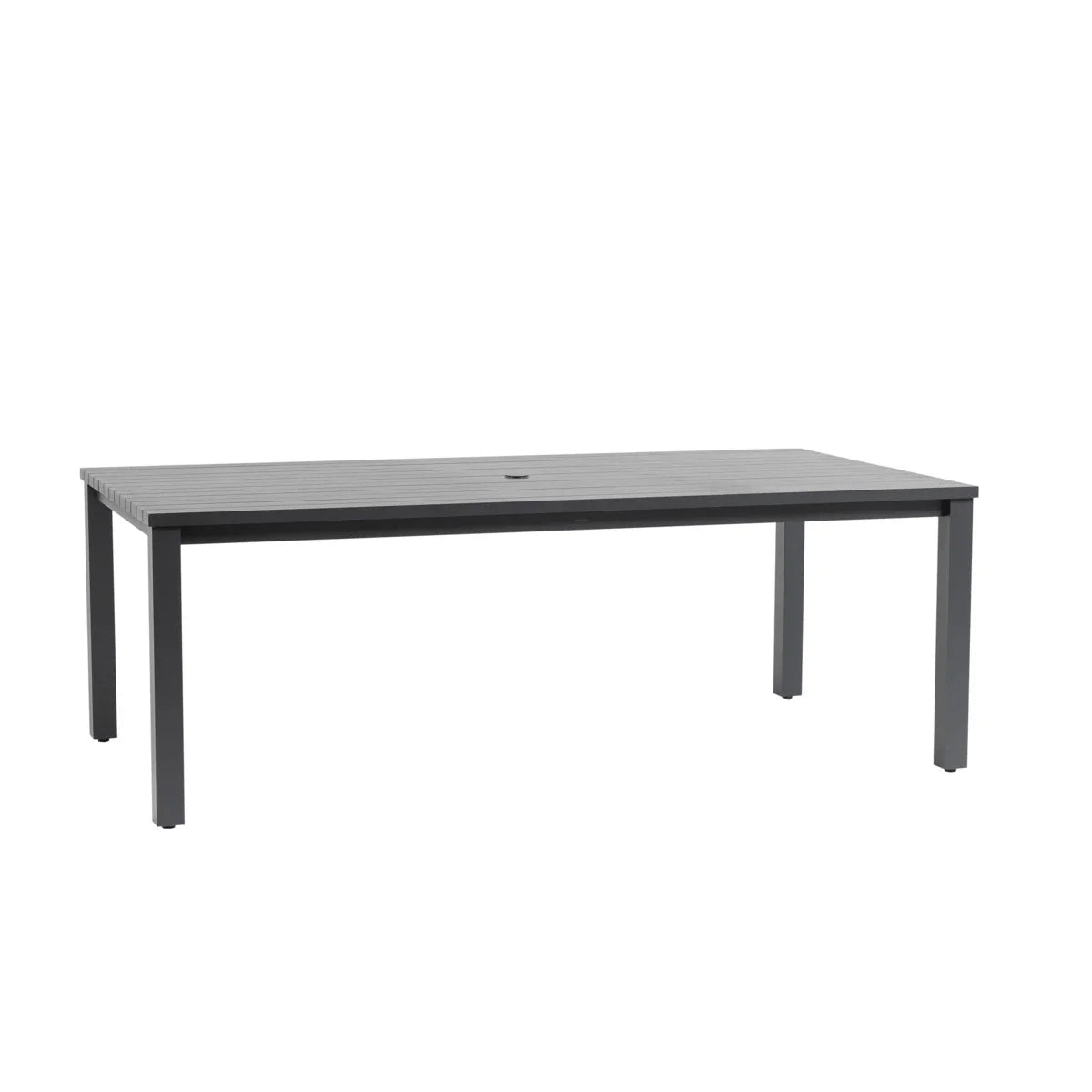 Budapest Sunbury 84" x 44" Rectangular Dining Table with Umbrella Hole