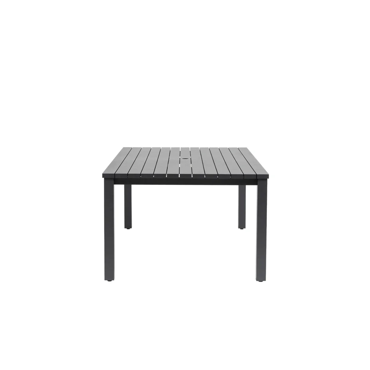Budapest Sunbury 84" x 44" Rectangular Dining Table with Umbrella Hole