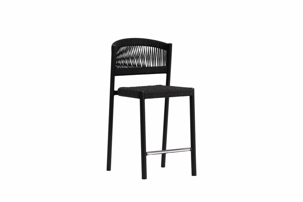 Naples Counter Chair without Arm - Charcoal/Diva Night