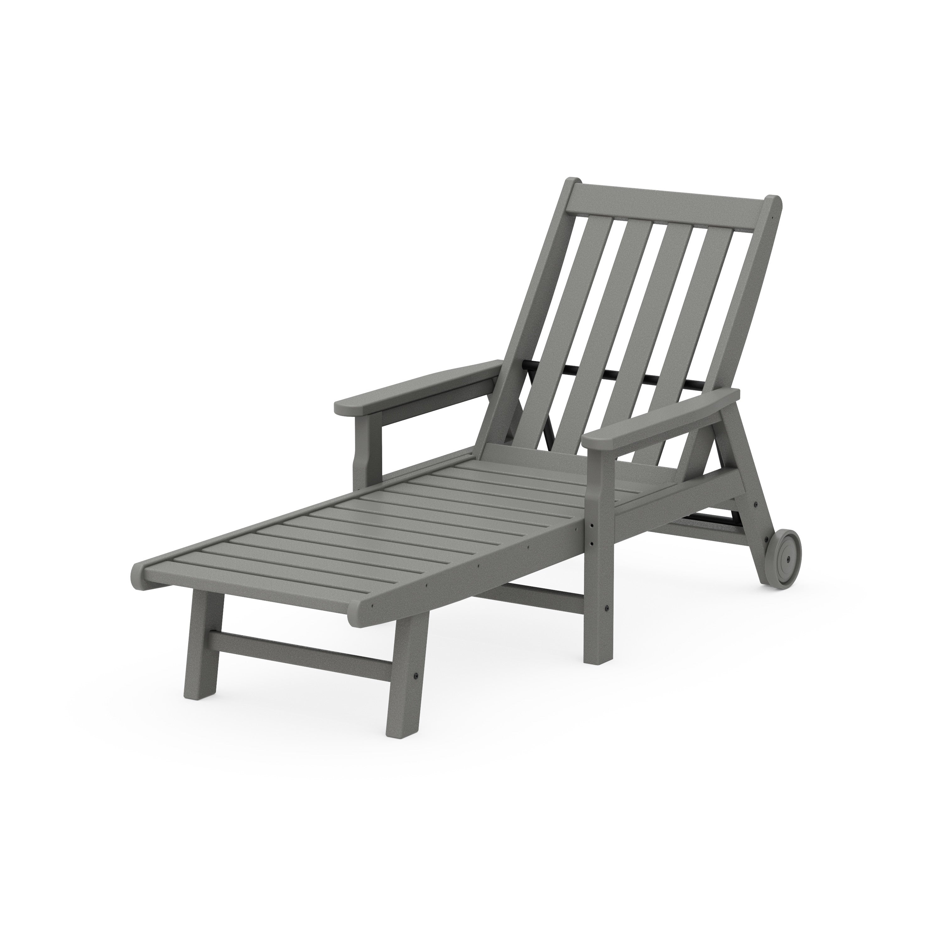 Vineyard Chaise with Arms and Wheels