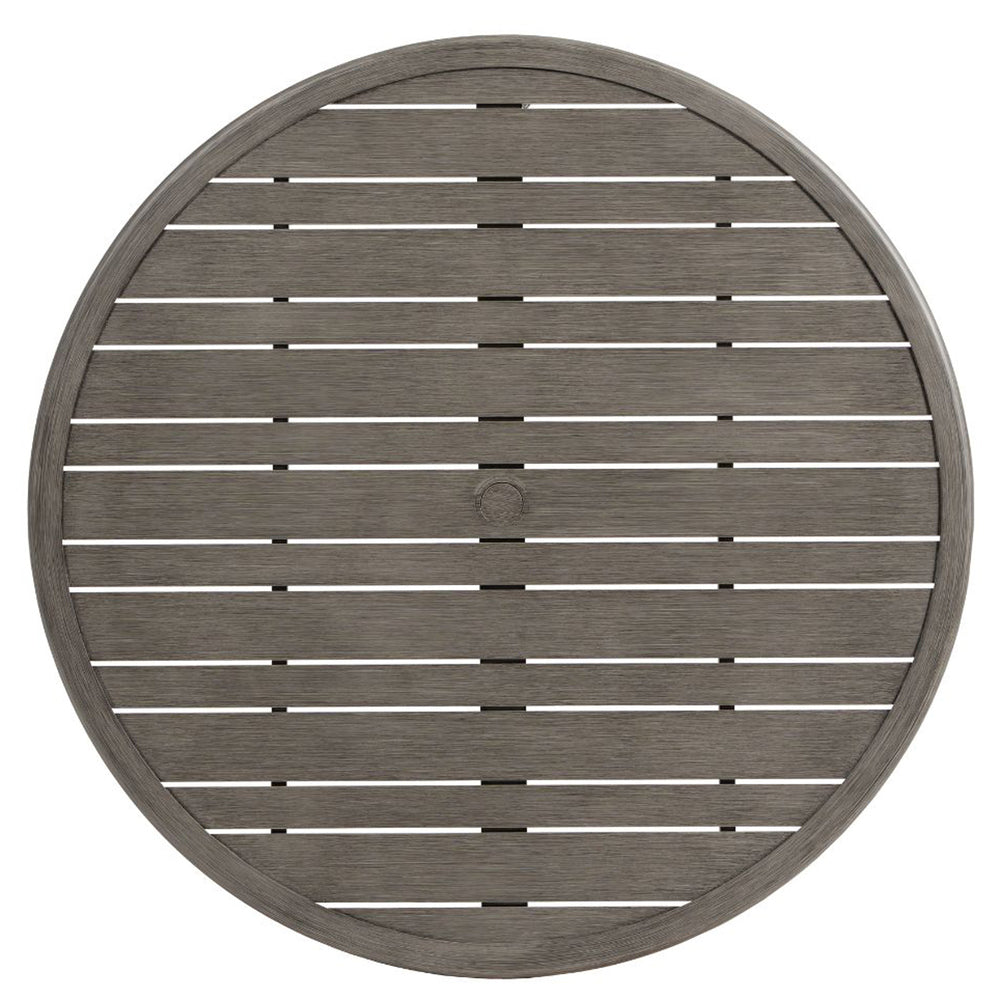 Canbria 54" Round Dining Table with Umbrella Hole 6