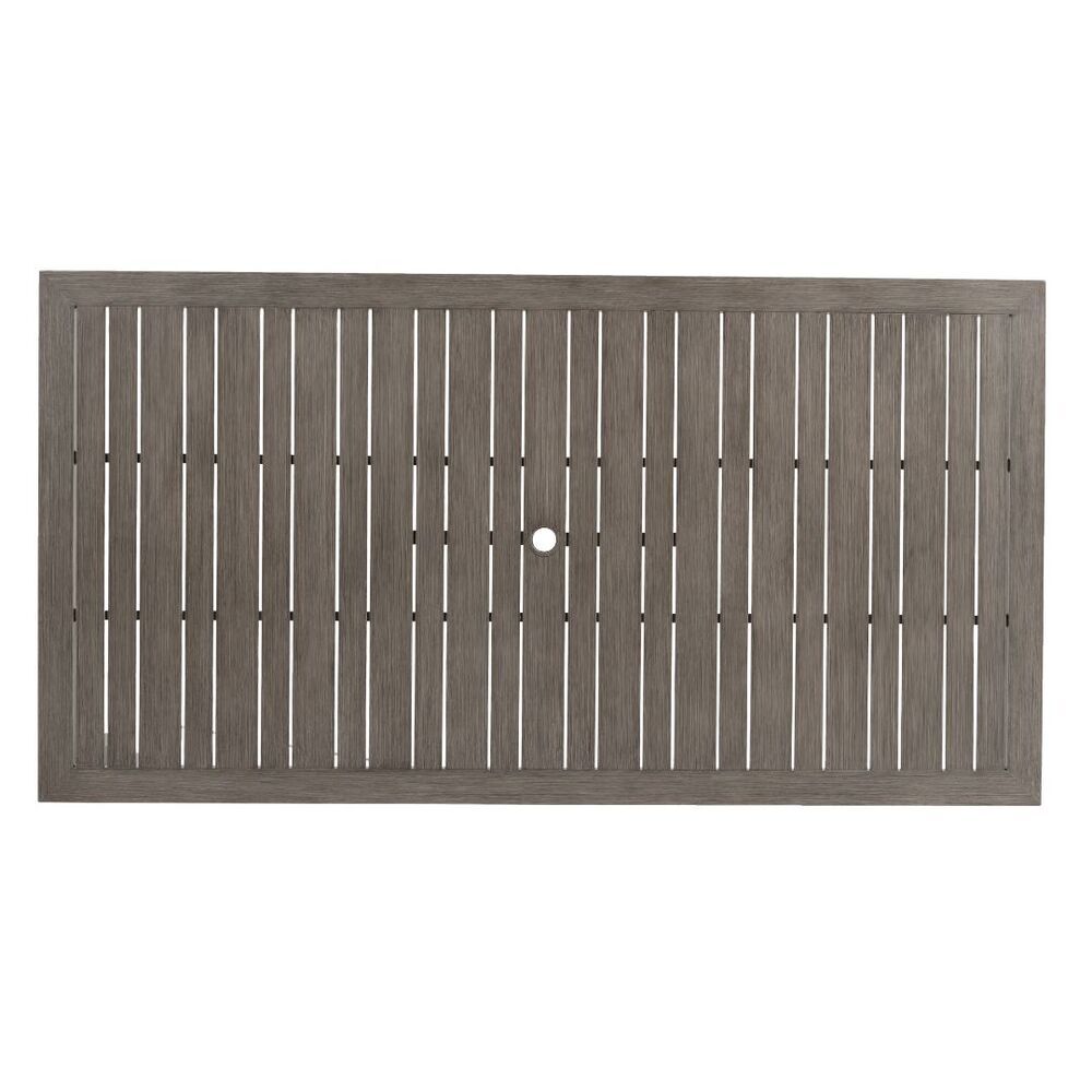 Canbria 84.25" x 44.25" Rectangular Dining Table with Umbrella Hole 8