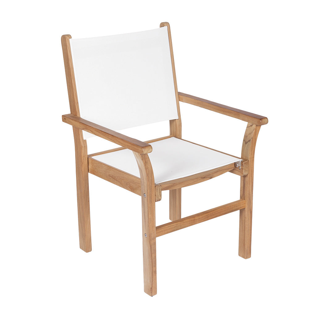 Royal Teak Captiva Stackable Sling Dining Arm Chair