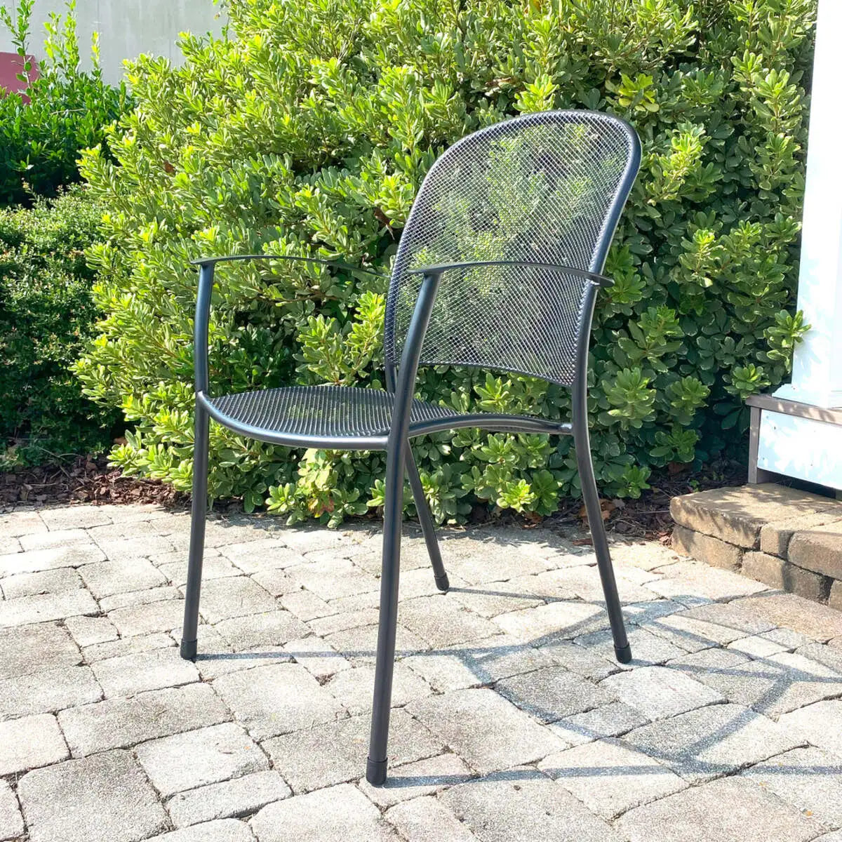 Caredo Wrought Iron Stackable Arm Chair