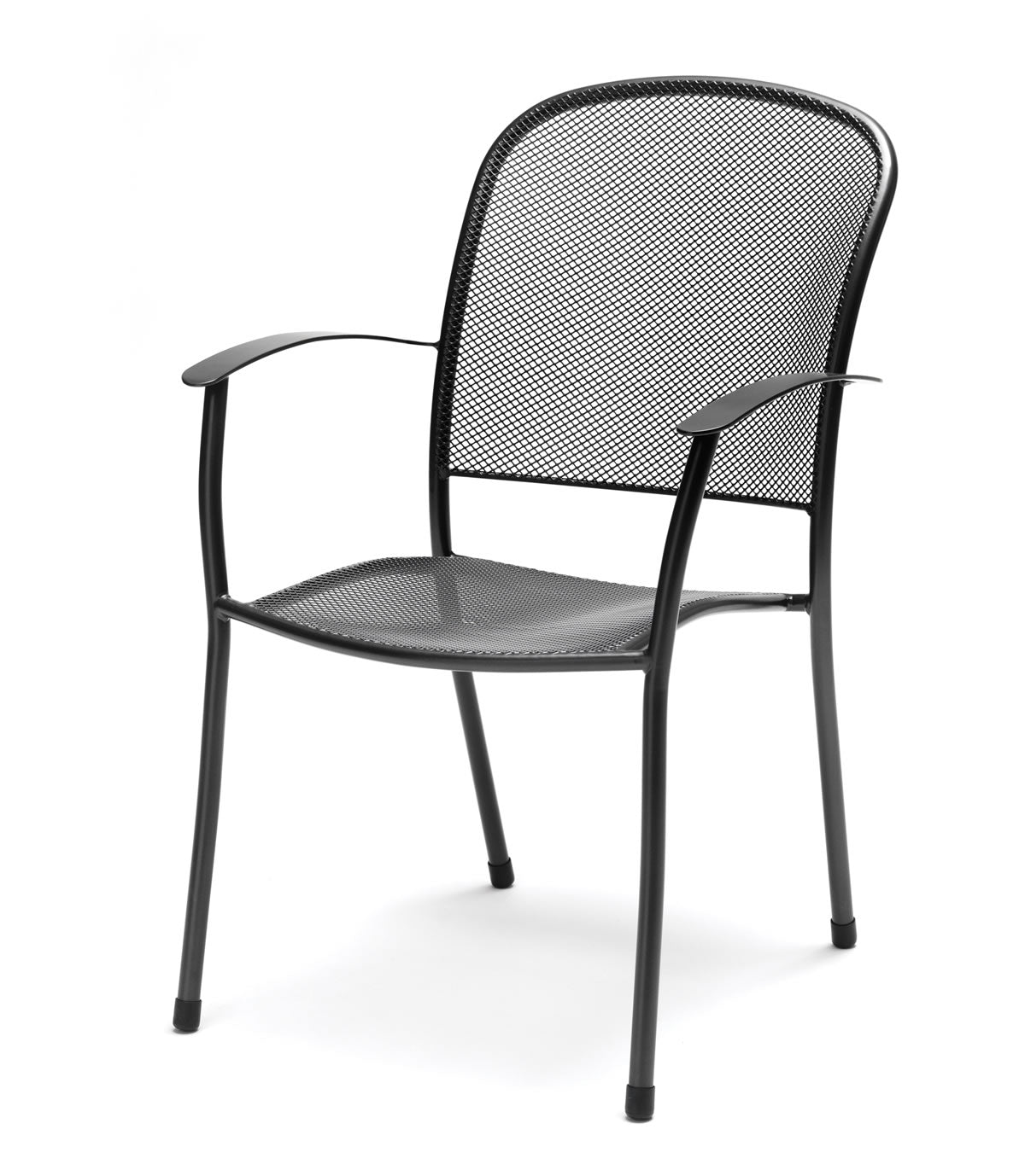 Caredo Wrought Iron Stackable Arm Chair