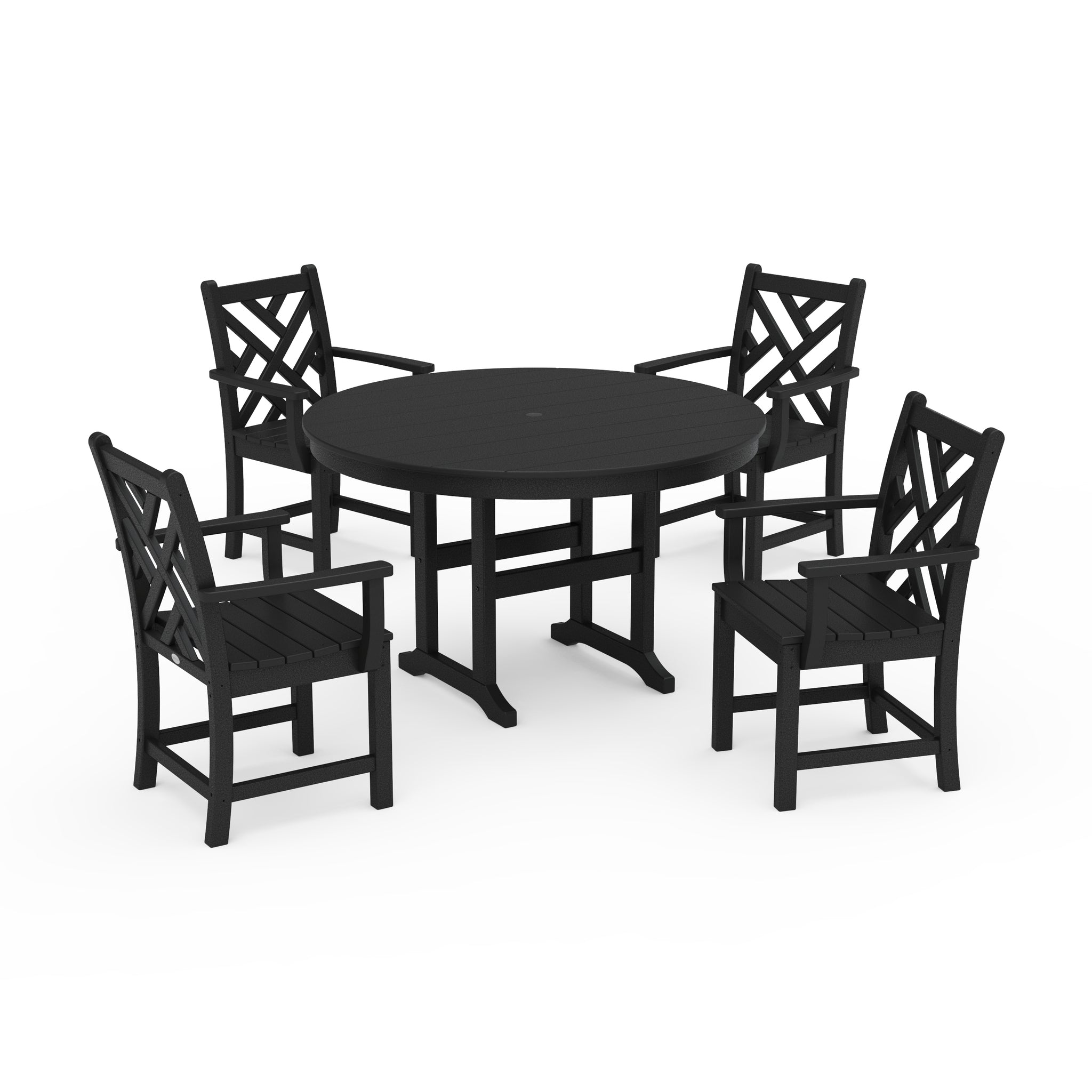 Chippendale 5-Piece Round Farmhouse Dining Set