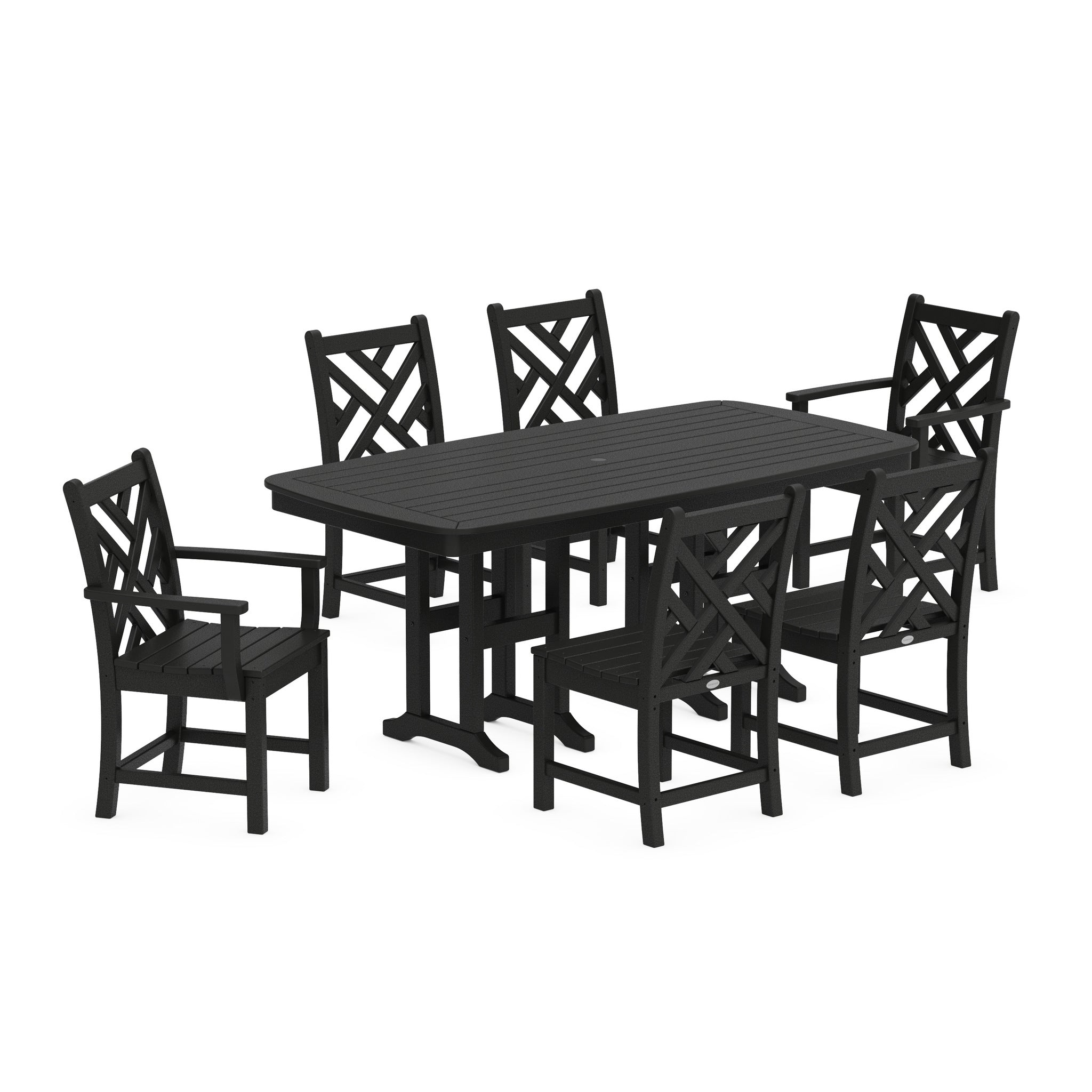 Chippendale 7-Piece Dining Set-PWS121-1-GR