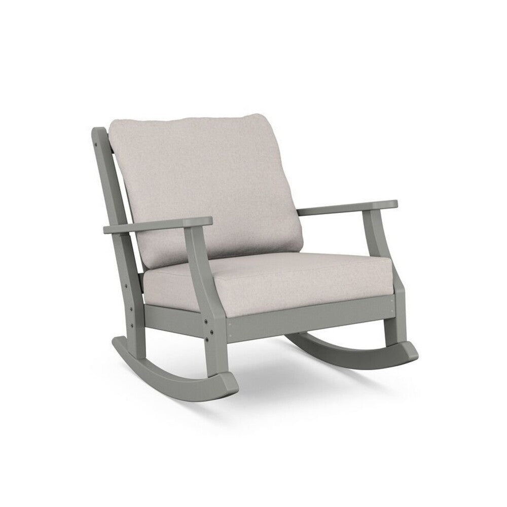 POLYWOOD Country Living Wovendale Cushioned Rocking Club Chair