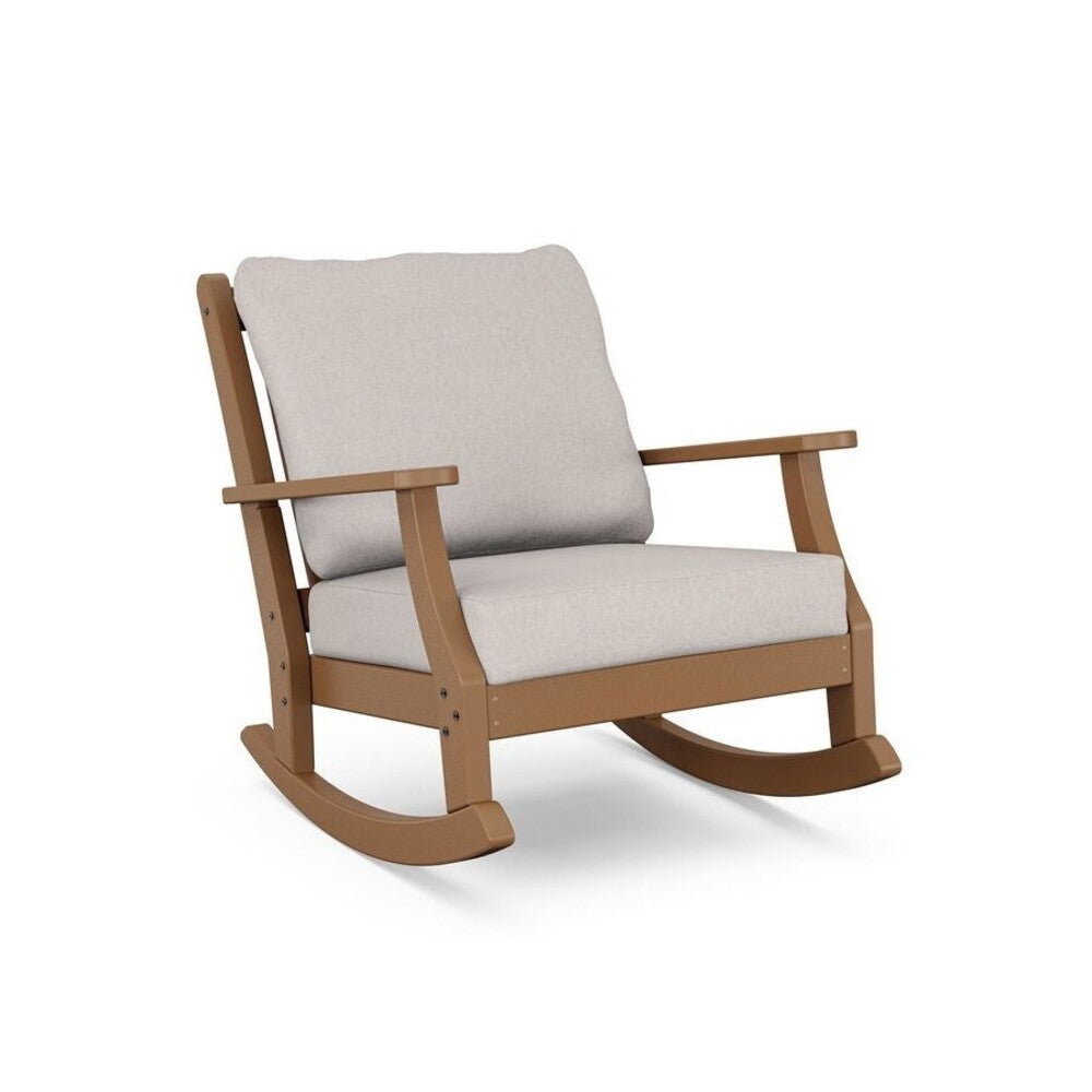 POLYWOOD Country Living Wovendale Cushioned Rocking Club Chair