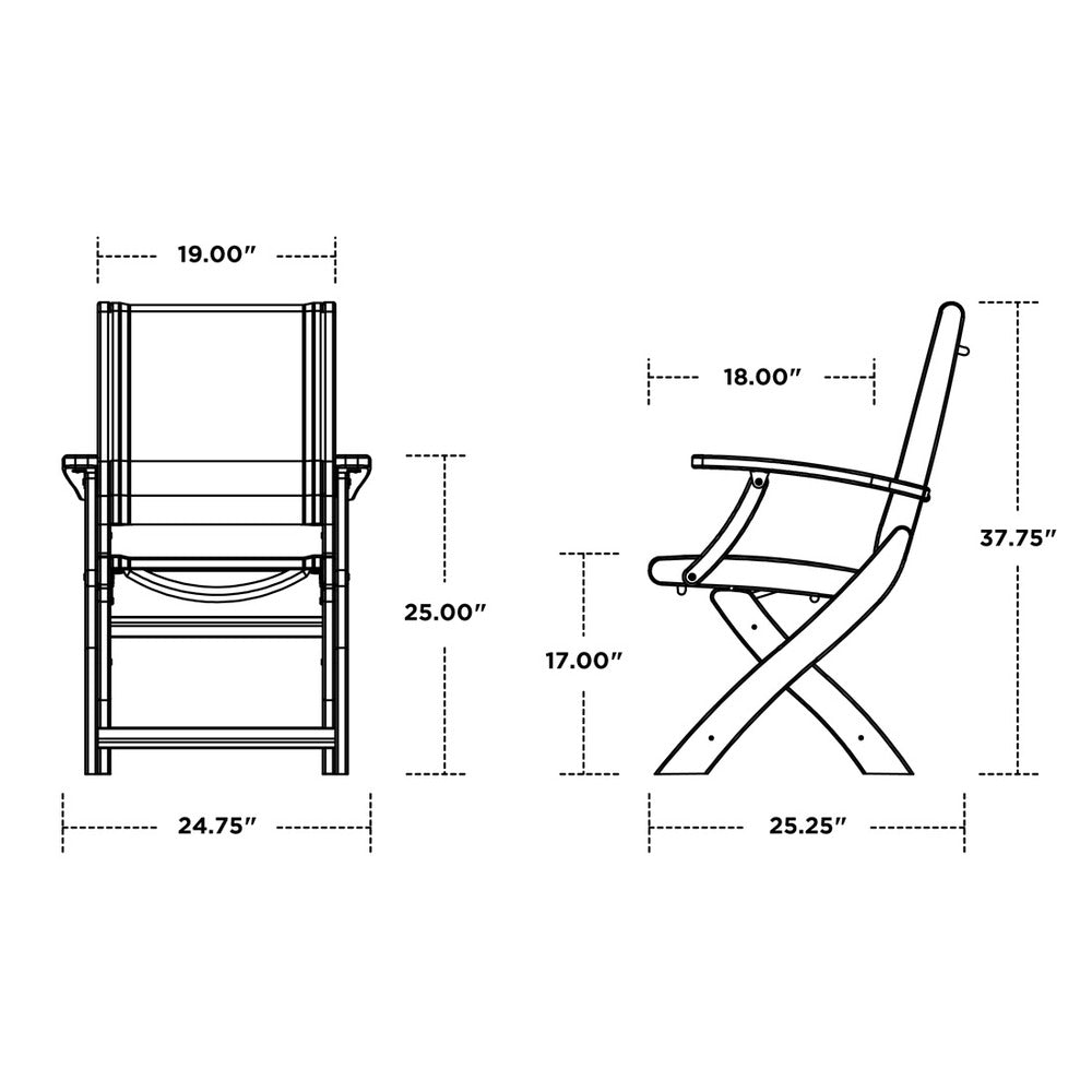 Coastal Folding Dining Chair 13