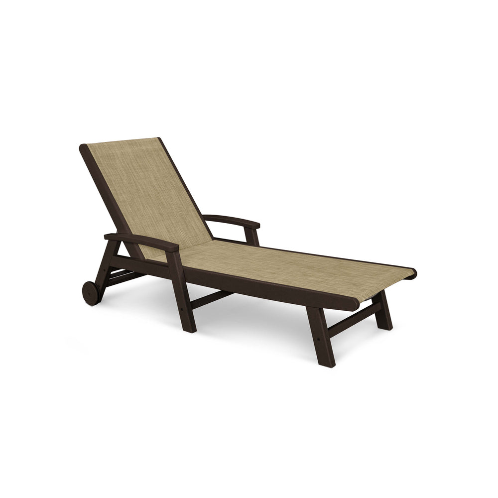 Coastal Sling Chaise with Wheels 5
