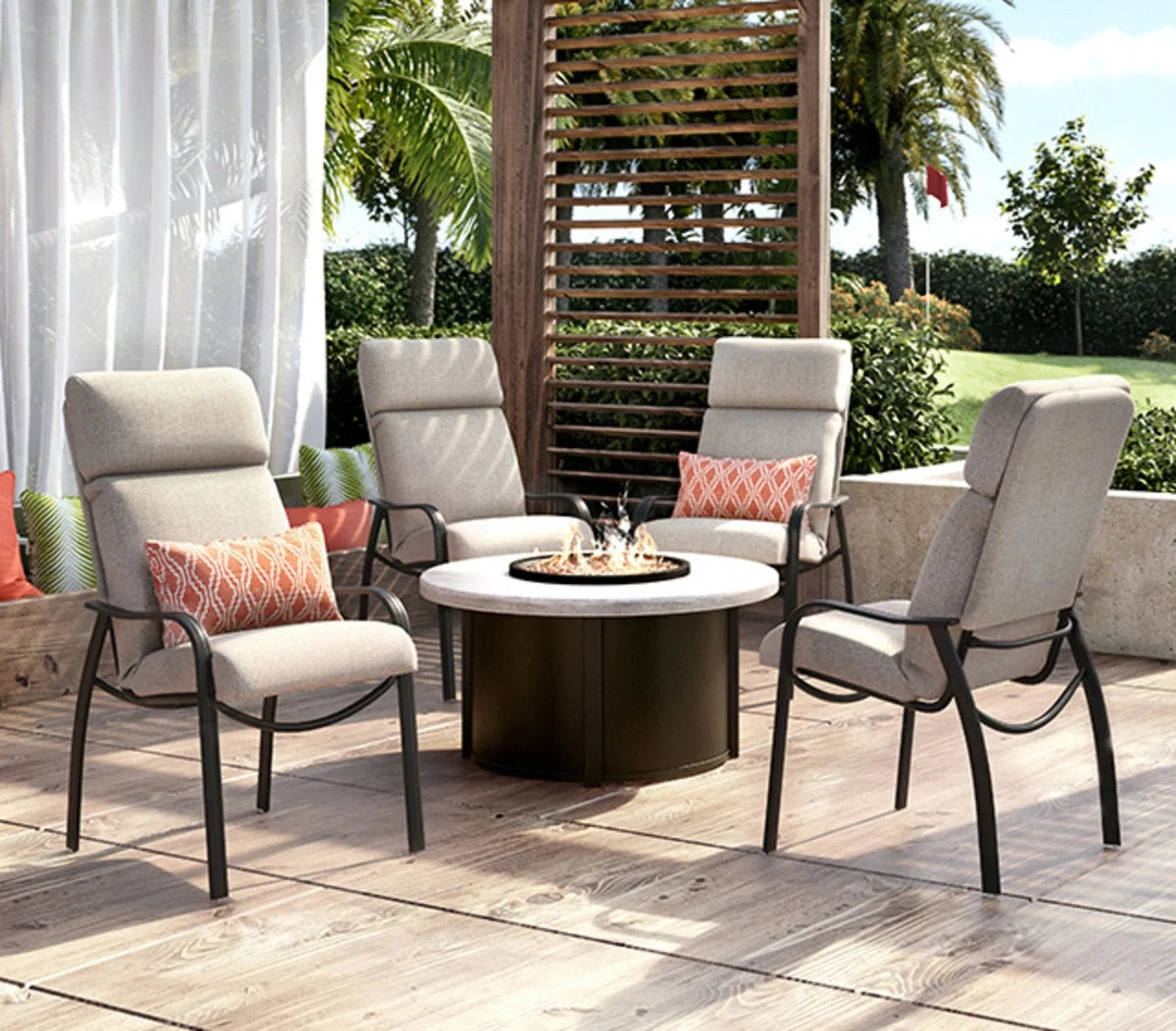 Concrete 54" Round Balcony Fire Table 4654BCC