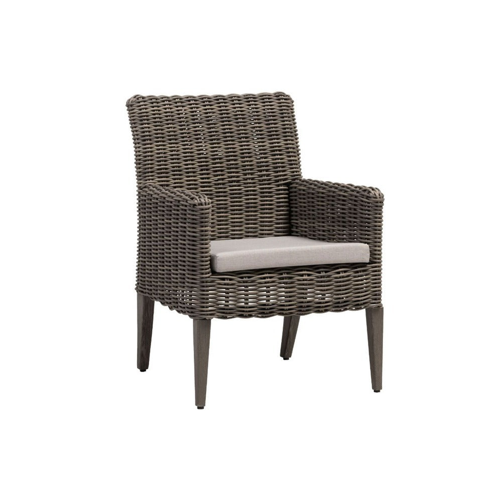 Cubo Cushioned Dining Arm Chair 