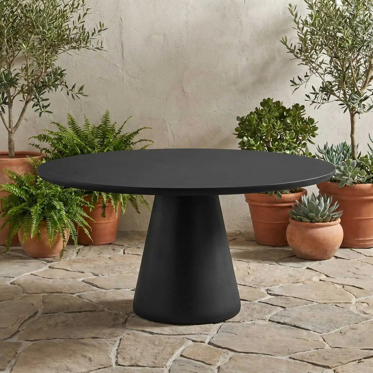 Dark Gray 63" Round Dining Table SW6203-DRDT63 by Sunset West 1