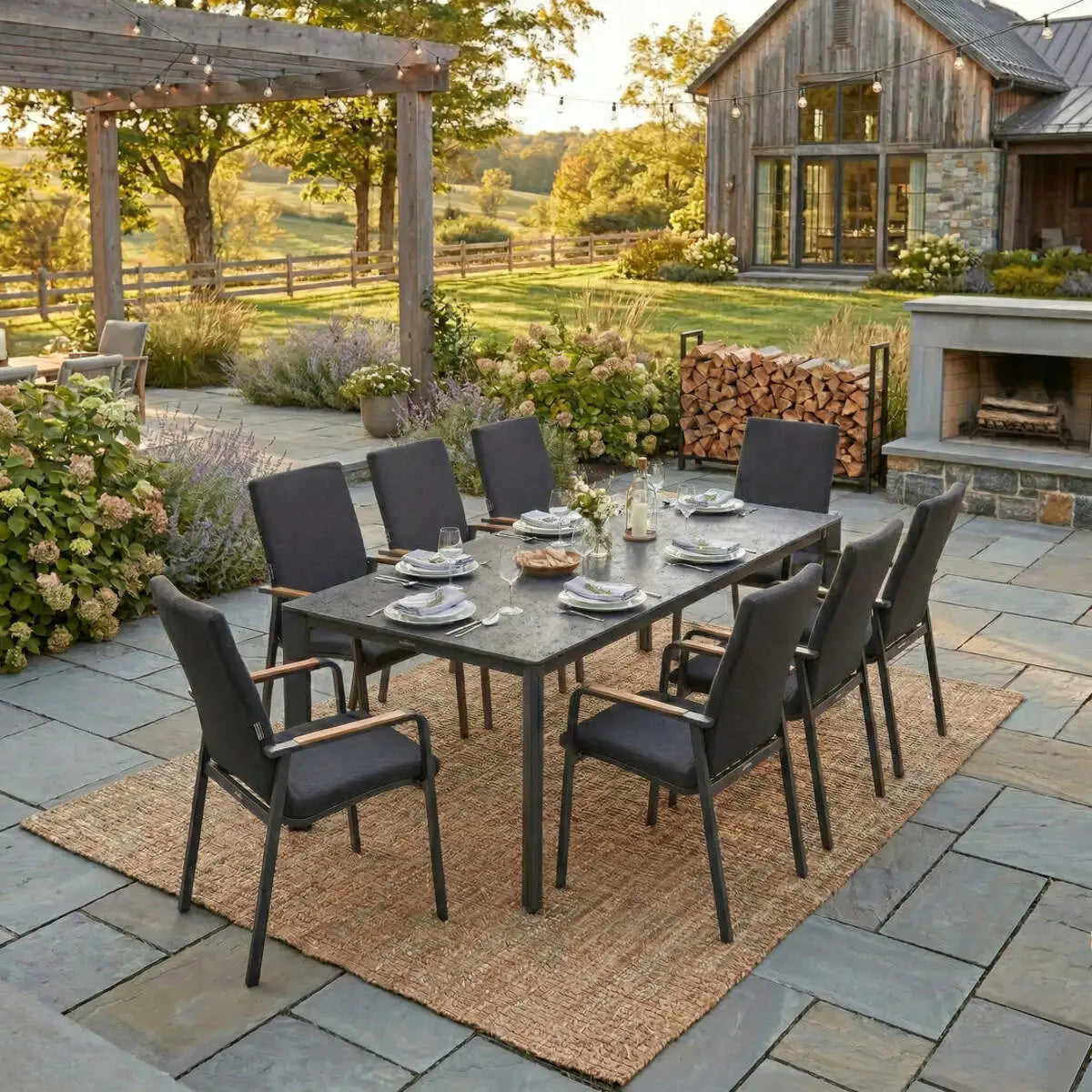 Diamond 9-Piece Dining Sets, Anthracite