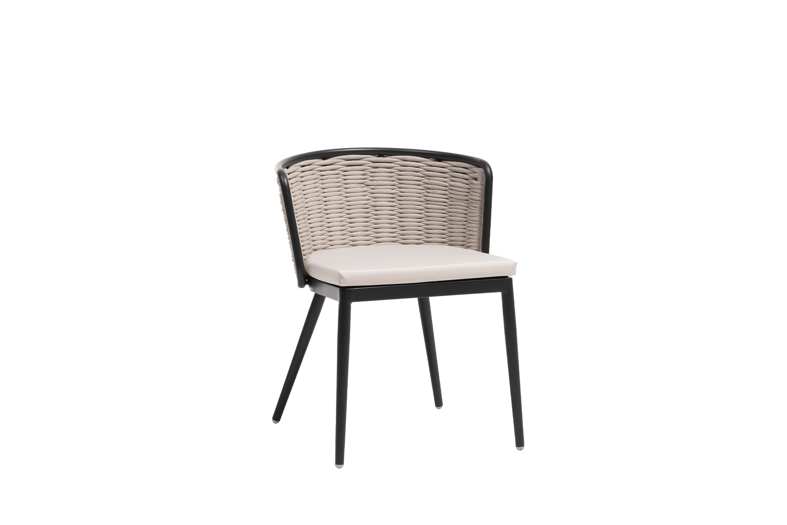 Diva Cushioned Dining Side Chair - Beige/Graphite
