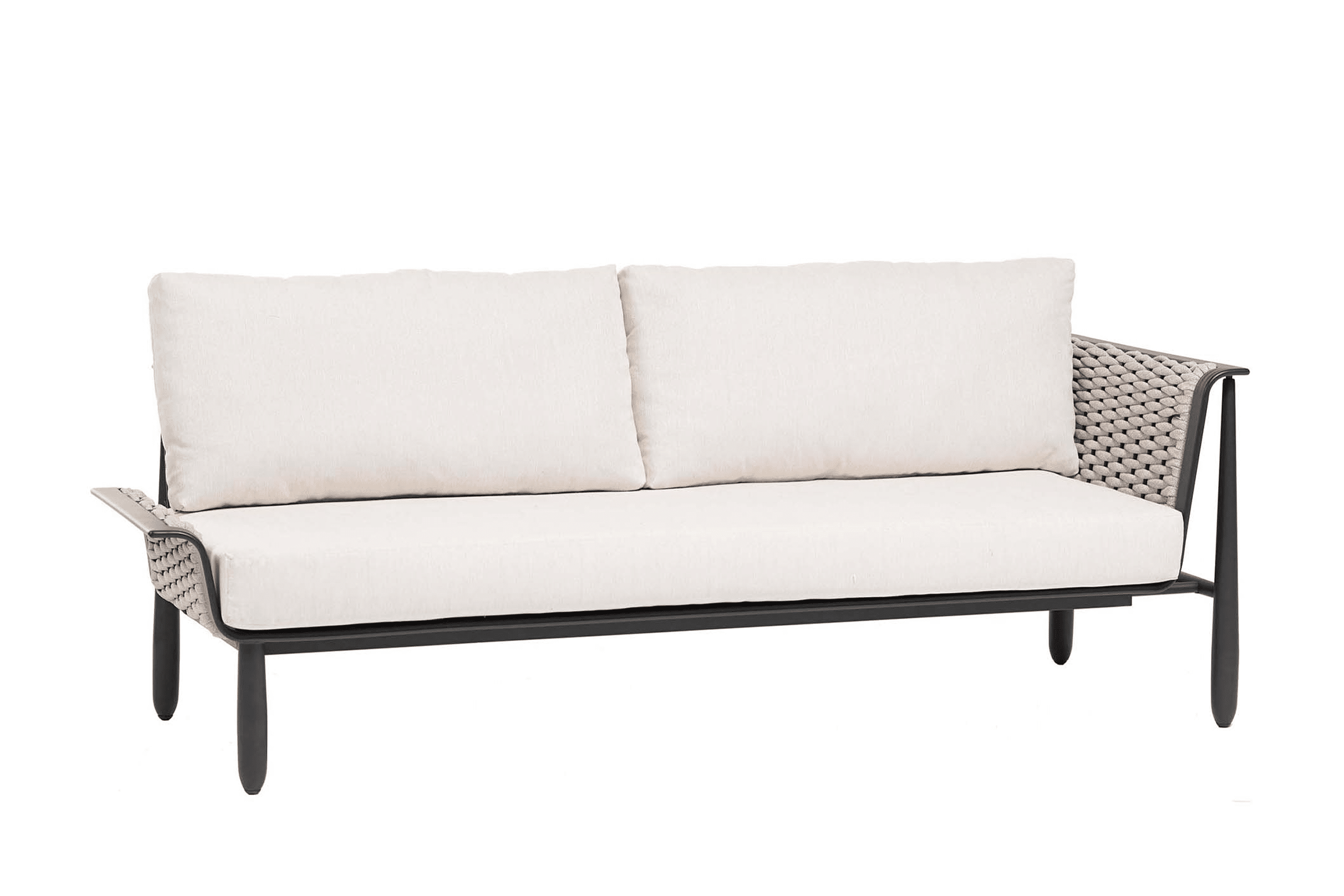 Diva Right Arm Loveseat Section - Beige/Graphite