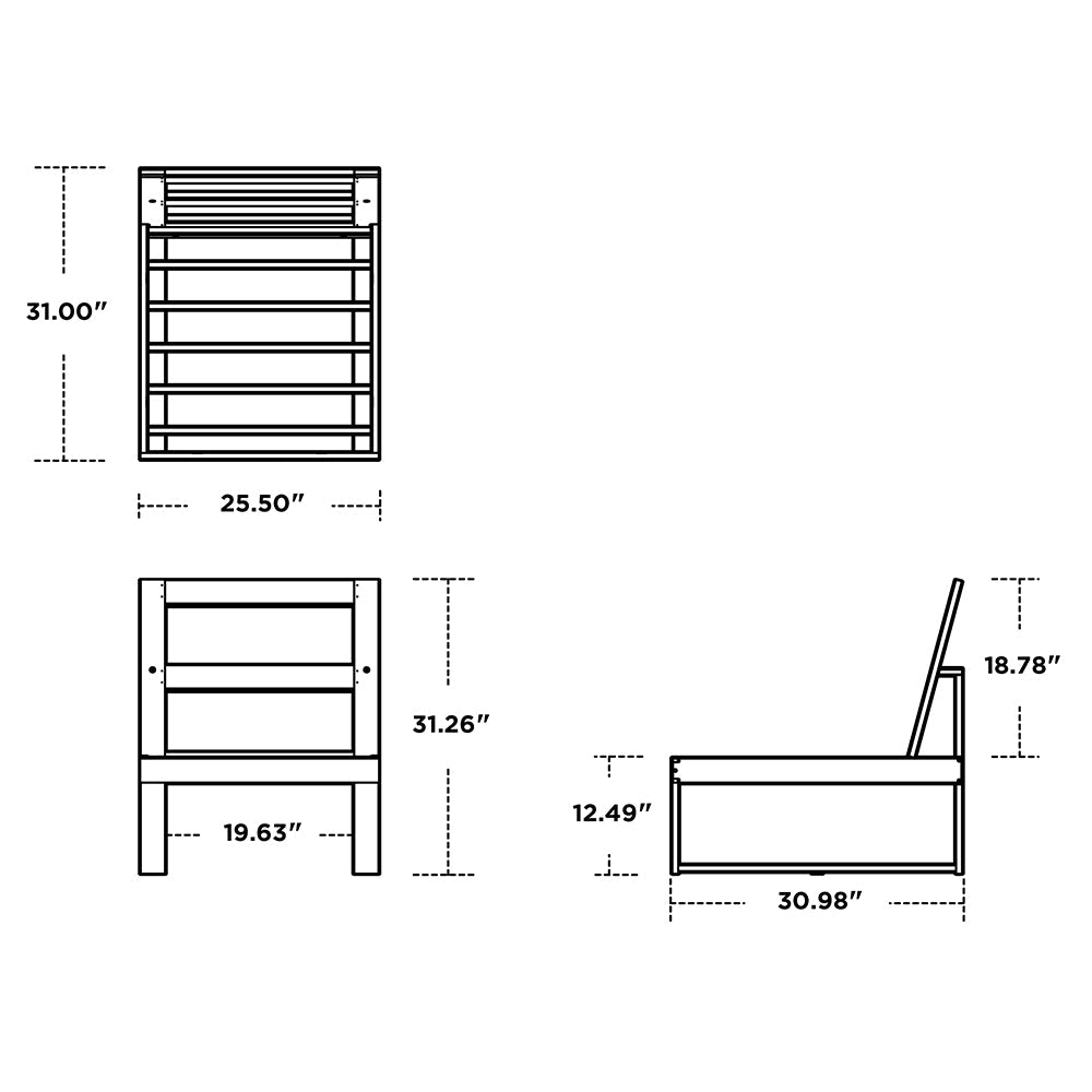 EDGE Modular Armless Chair 12