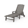 Nautical Chaise with Arms and Wheels