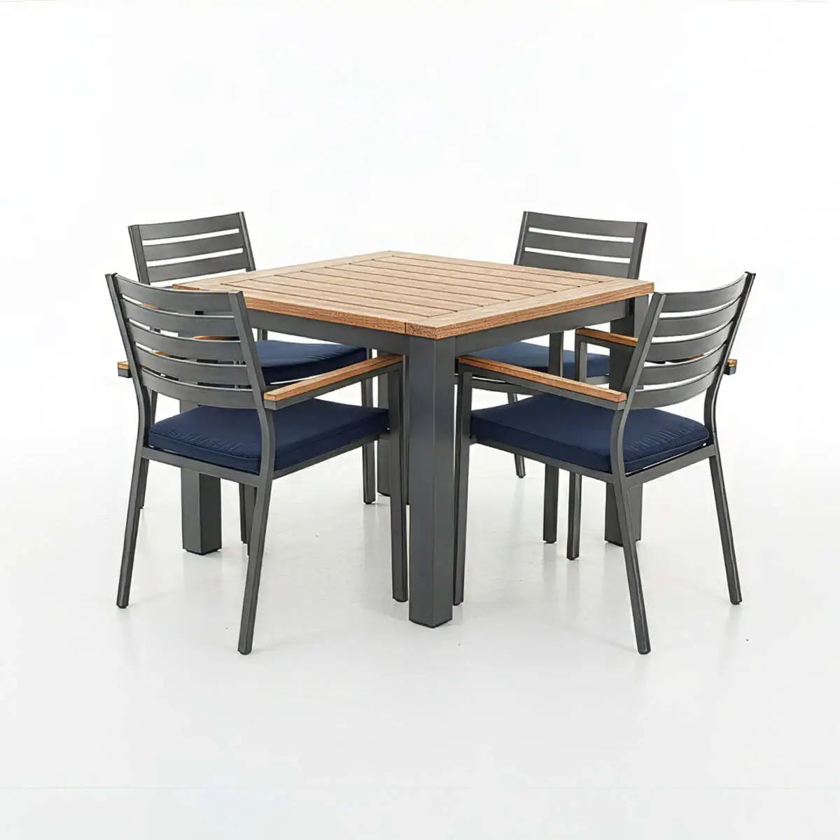 Elba 5 Piece Dining Set with Spectrum Indigo Cushions
