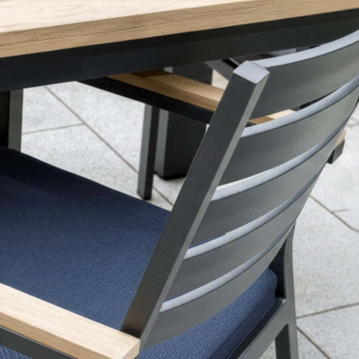 Elba 7-Piece Dining Set with Spectrum Indigo Cushions