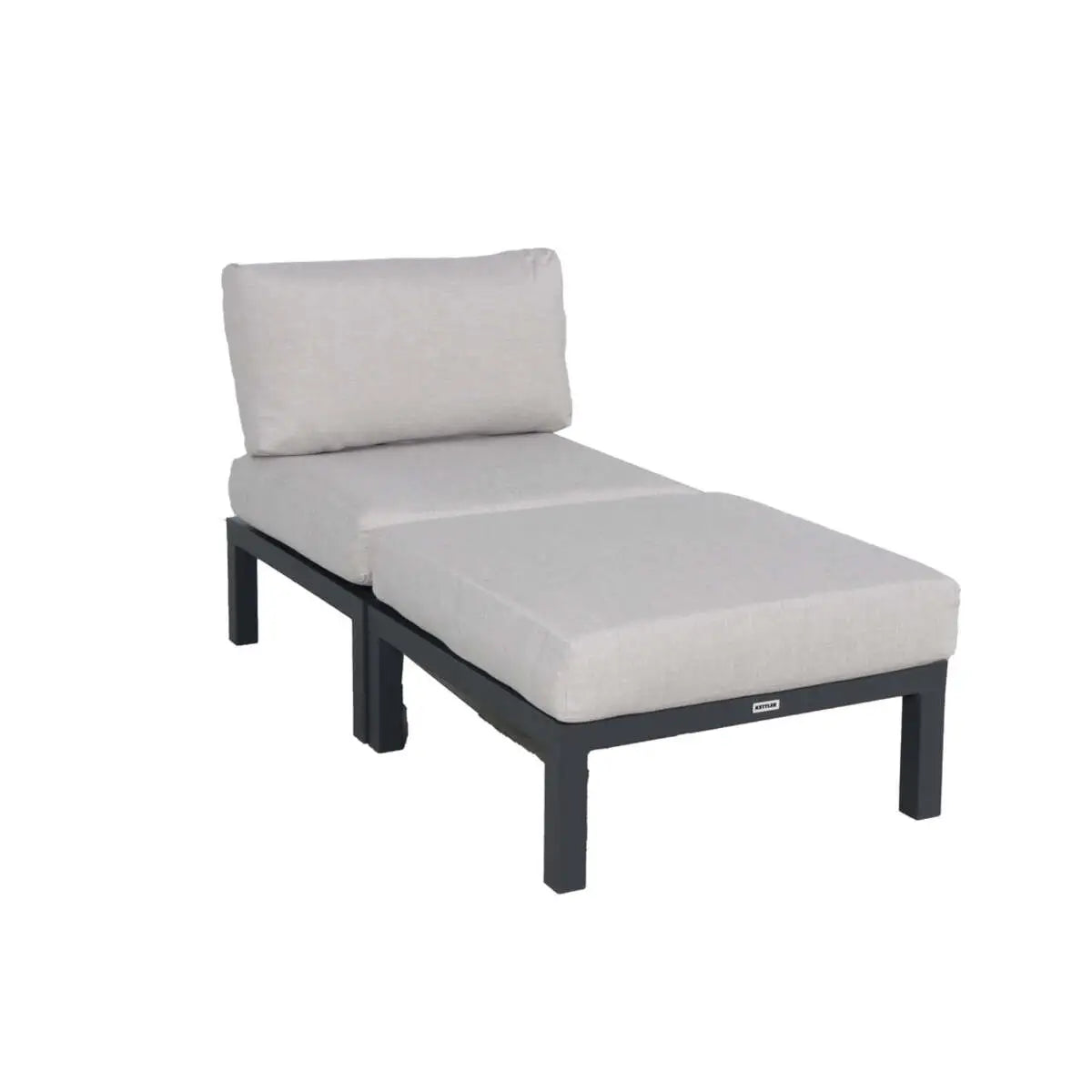 Elba Aluminum Lounge Ottoman With Cushion