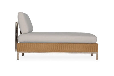 Lloyd Flanders Elements Armless Chaise with Stainless Steel Back
