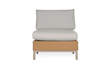 Lloyd Flanders Elements Armless Lounge Chair with Stainless Steel Back