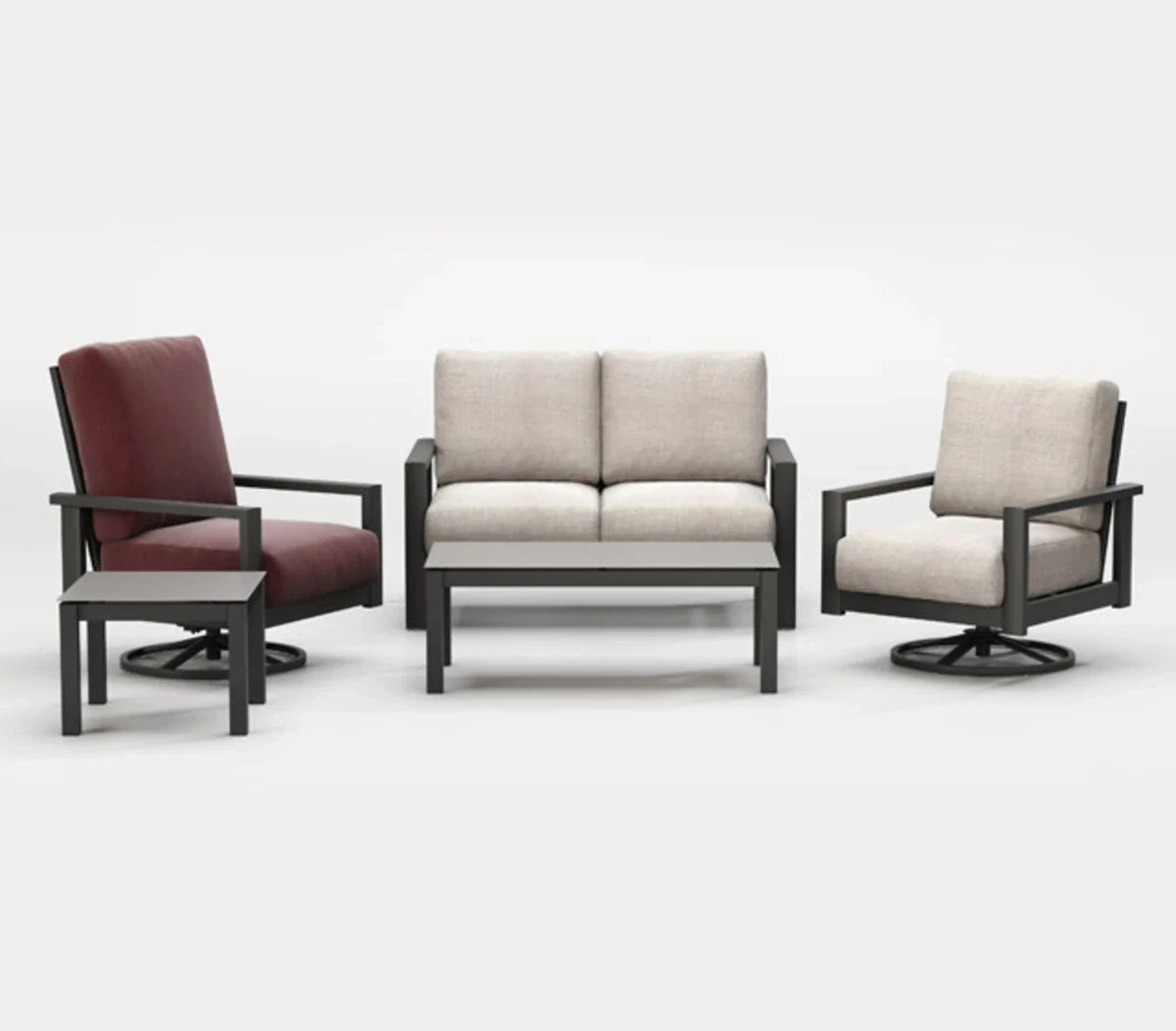 Elements Cushion High Back Swivel Rocker Chat Chair 5192A-DC by Homecrest