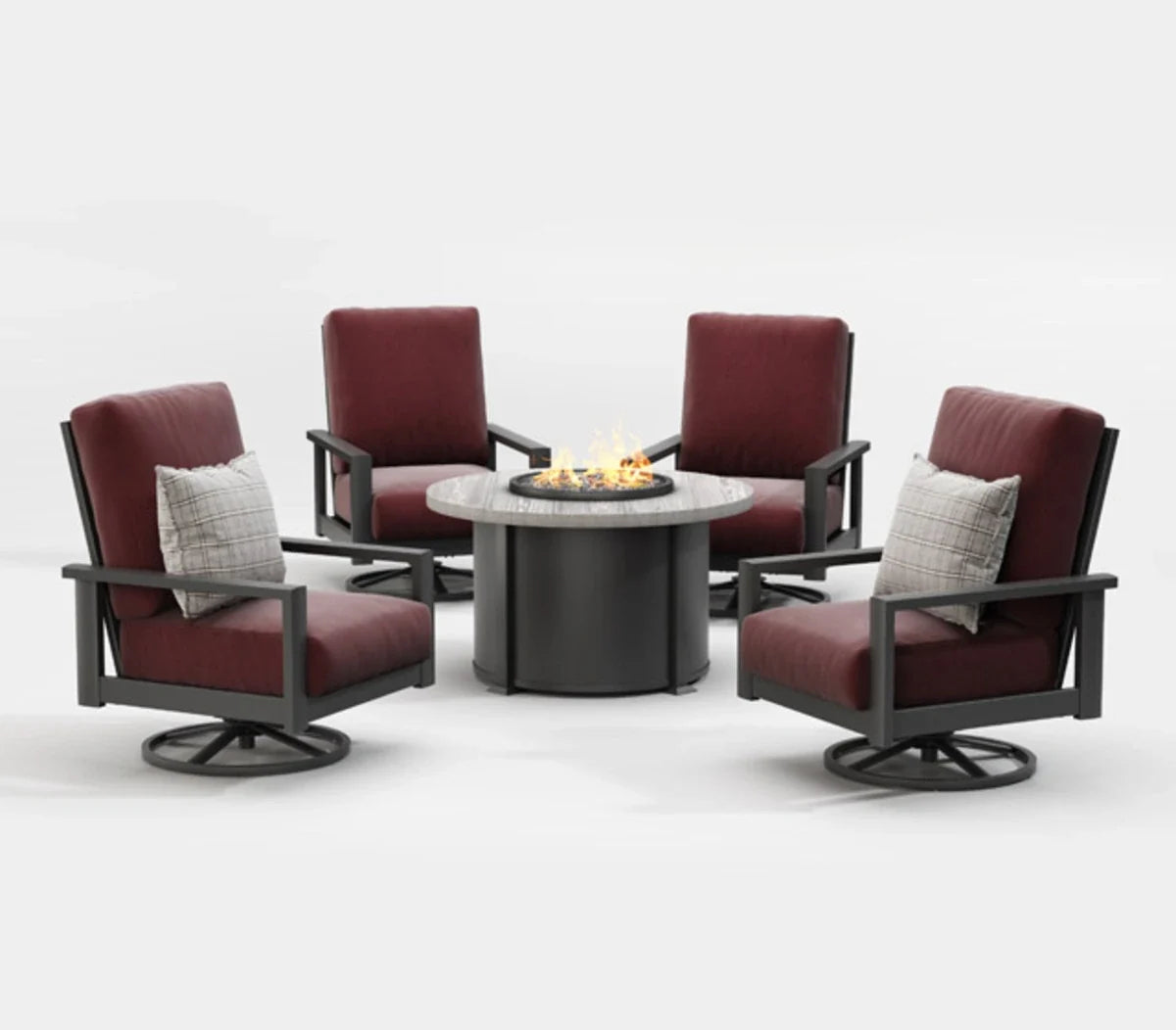 Elements Cushion High Back Swivel Rocker Chat Chair 5192A-DC by Homecrest