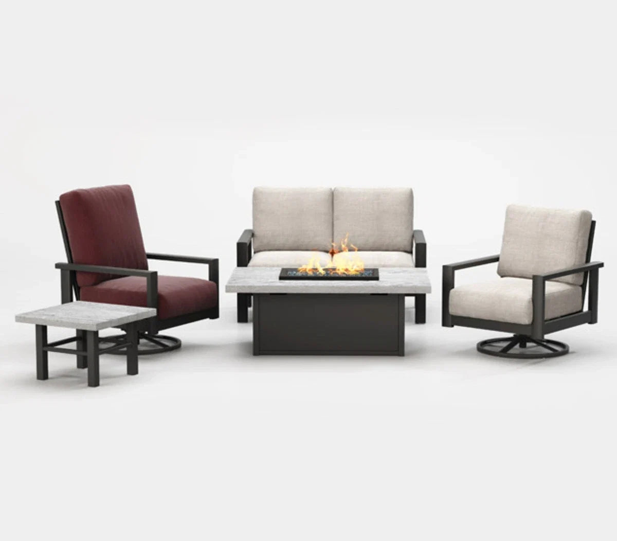Elements Cushion Swivel Rocker Chat Chair 5190A-DC by Homecrest