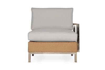 Lloyd Flanders Elements Left Arm Lounge Chair with Stainless Steel Arm & Back