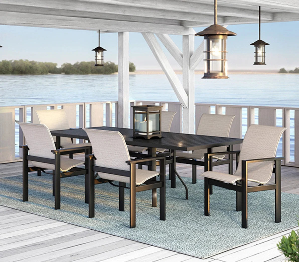 Elements Sling High Back Dining Chair 51180 by Homecrest