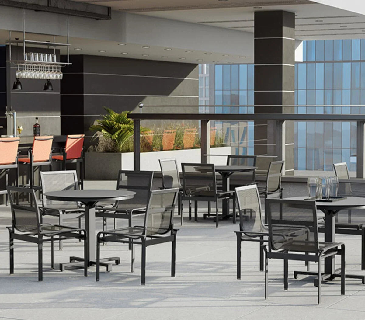 Elevate Mesh Stackable Armless Balcony Stool