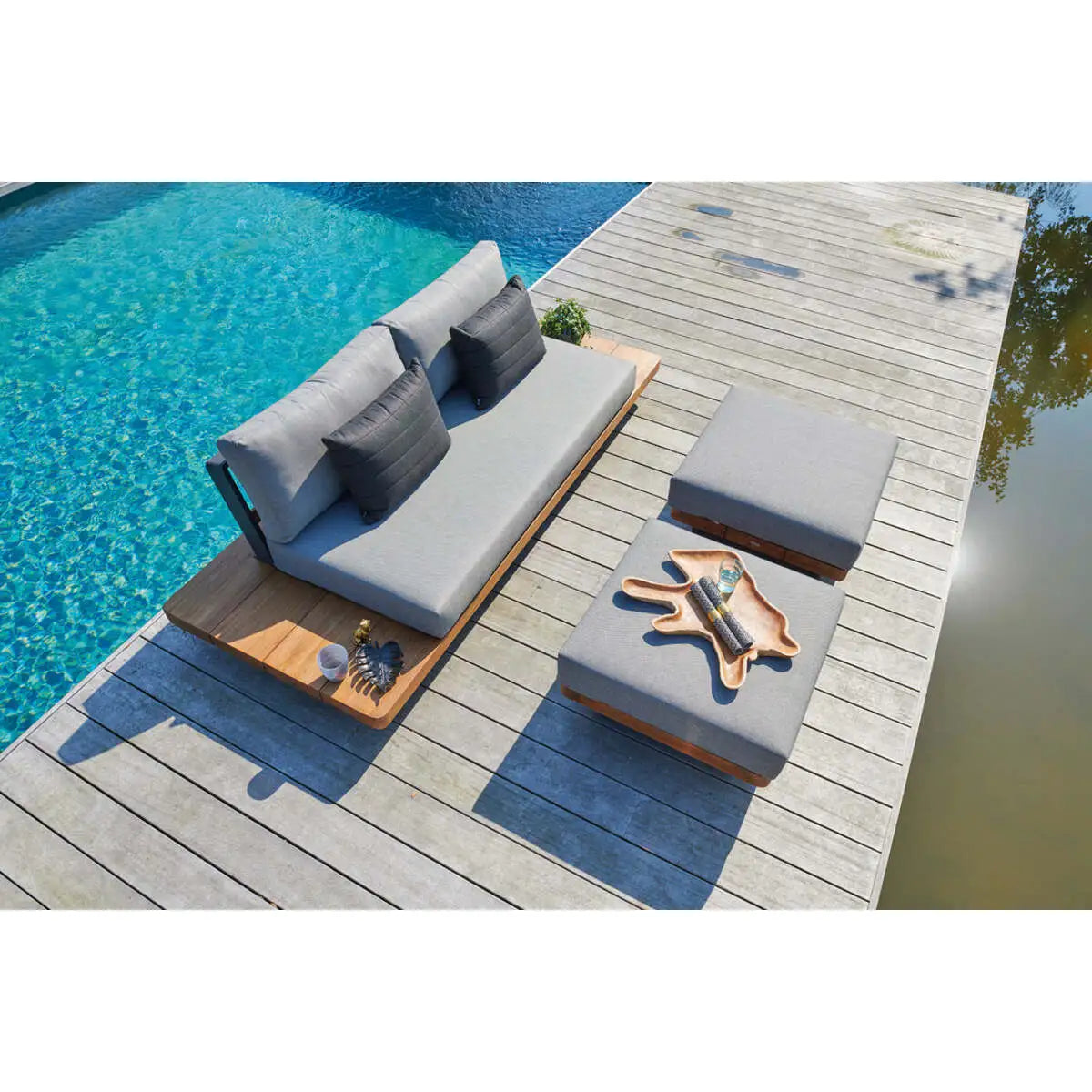 Fitz Roy Teak Ottoman