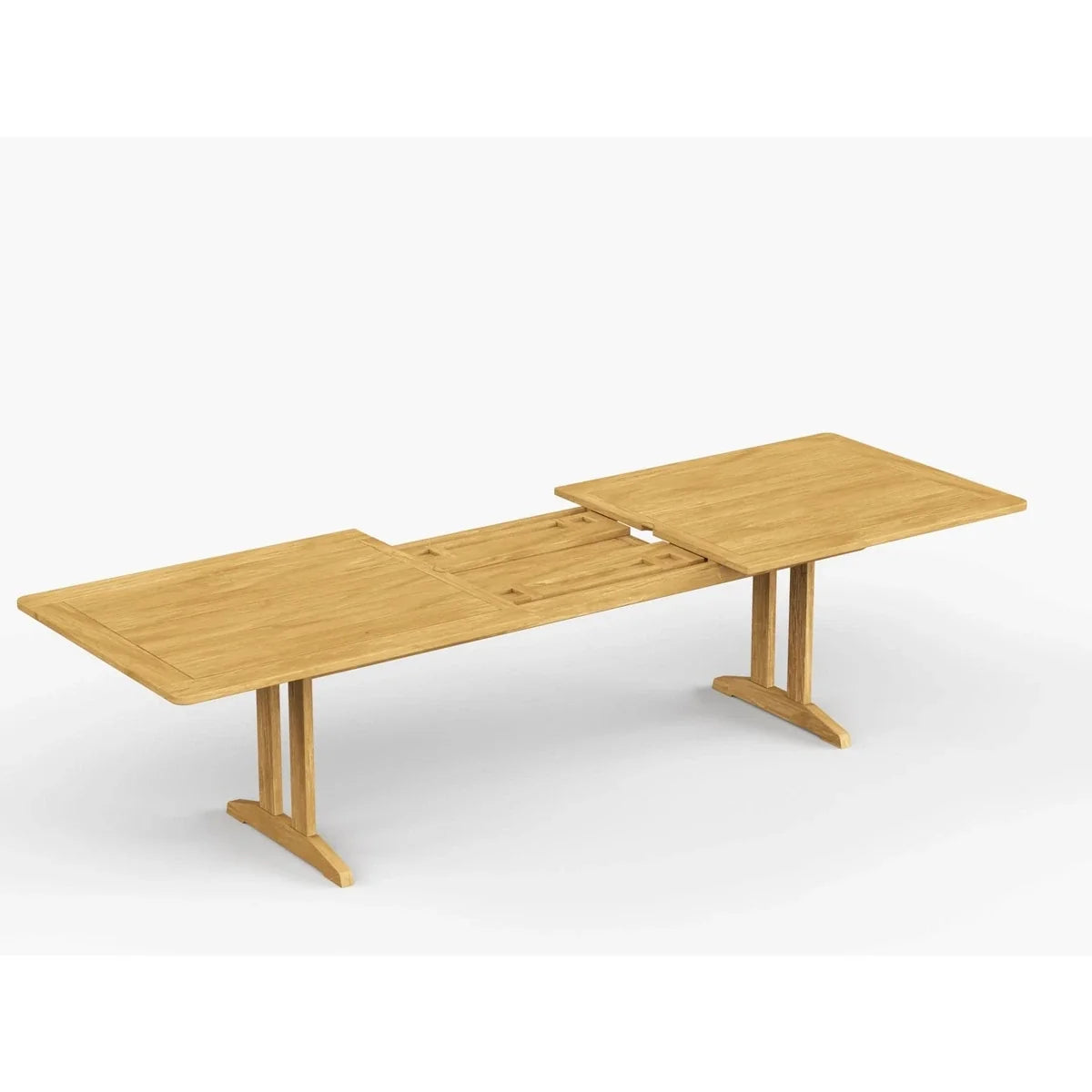 Foundations 74" -103" x 39" Rectangular Extension Dining Table with Umbrella Hole