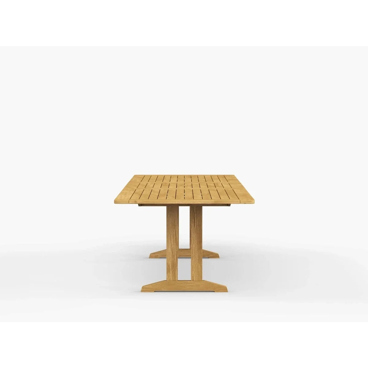 Foundations 74" -103" x 39" Rectangular Extension Dining Table with Umbrella Hole