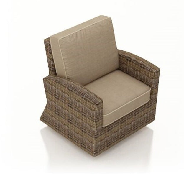 Forever Patio Cypress Wicker Swivel Glider Club Chair