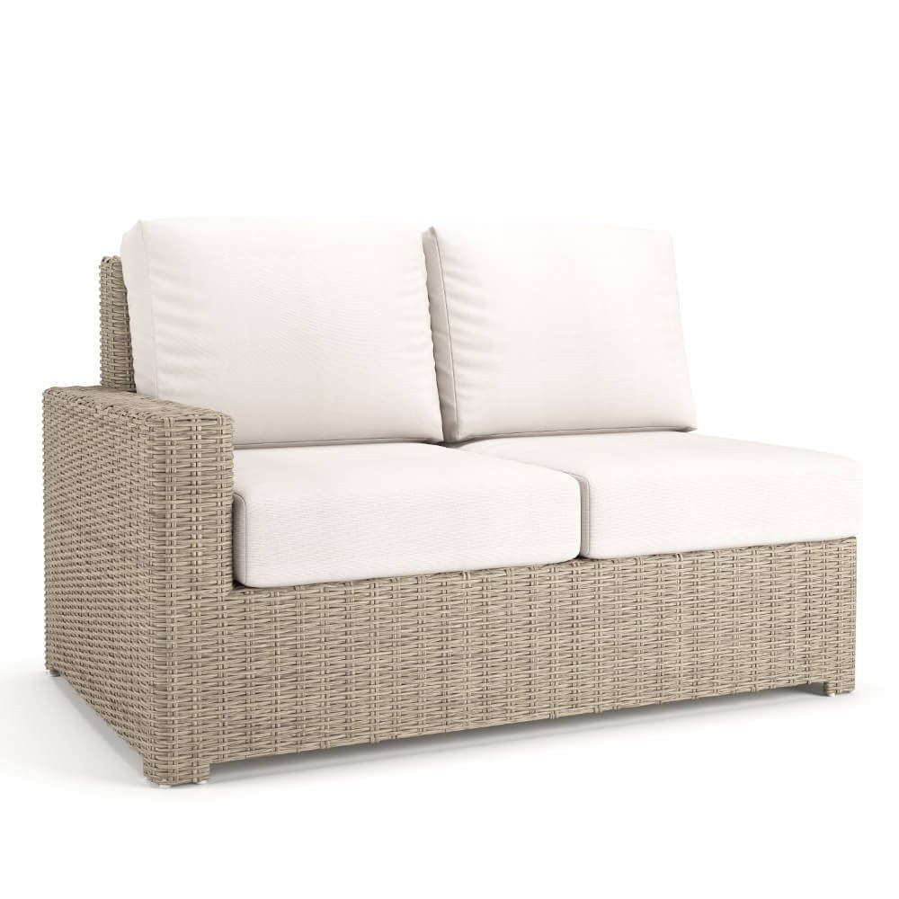 Forever Patio Naples Wicker Left Arm Facing Loveseat Section
