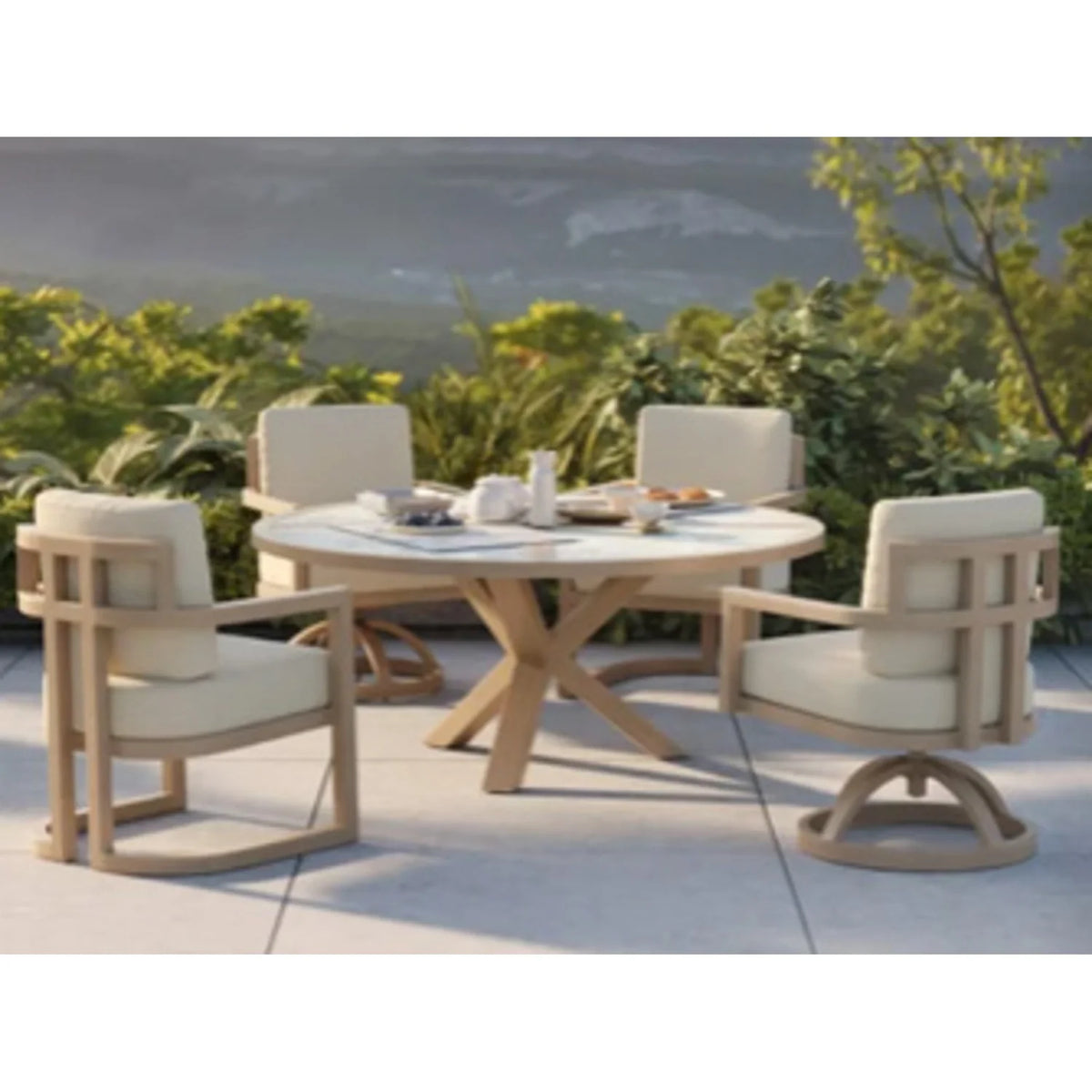Gala Cushioned Dining Swivel Rocker 6