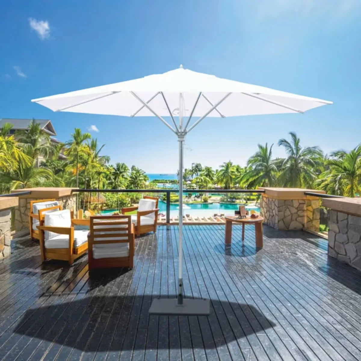 Galtech 781 11' Deluxe Octagon Flat-Profile Commercial Market Umbrella Additional Image View 2