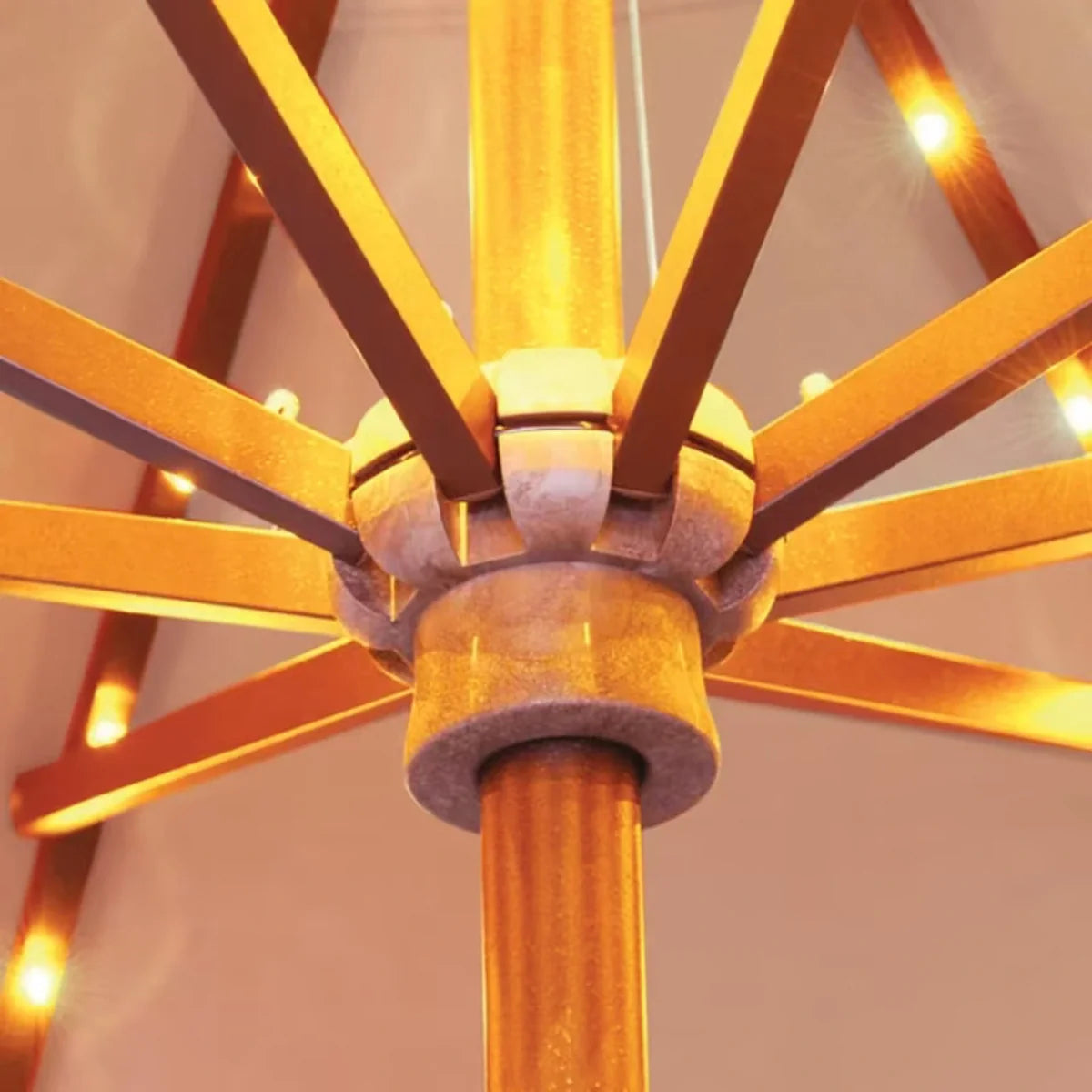 Galtech 936 9' Octagon Auto-Tilt LED Market Umbrella Additional Image View 4