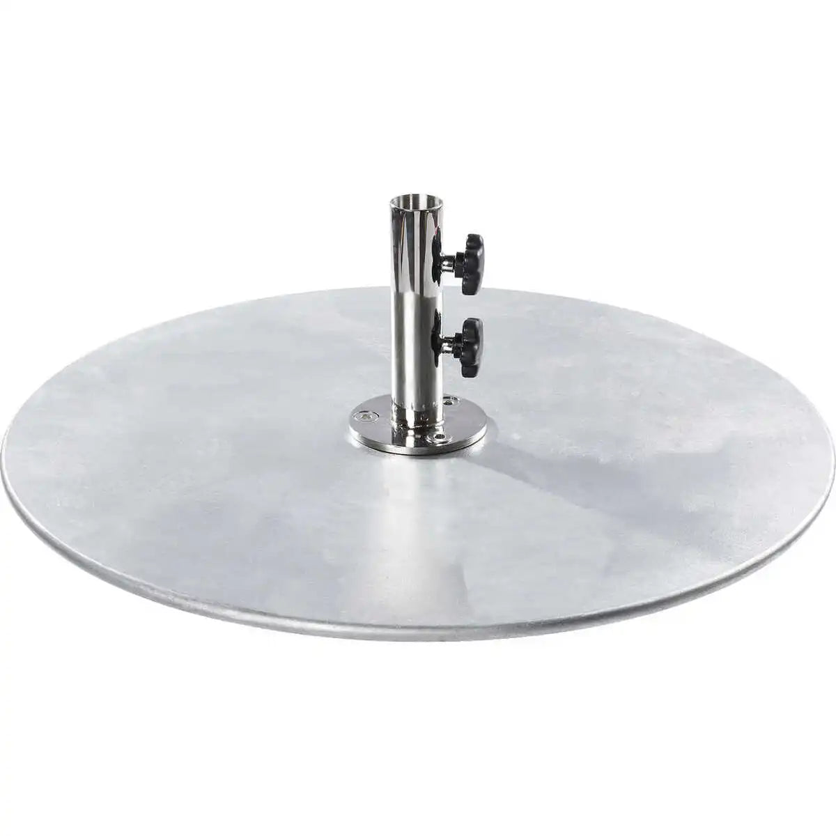 Galvanized Stackable 100 lb. Steel Plate Round Umbrella Base 2