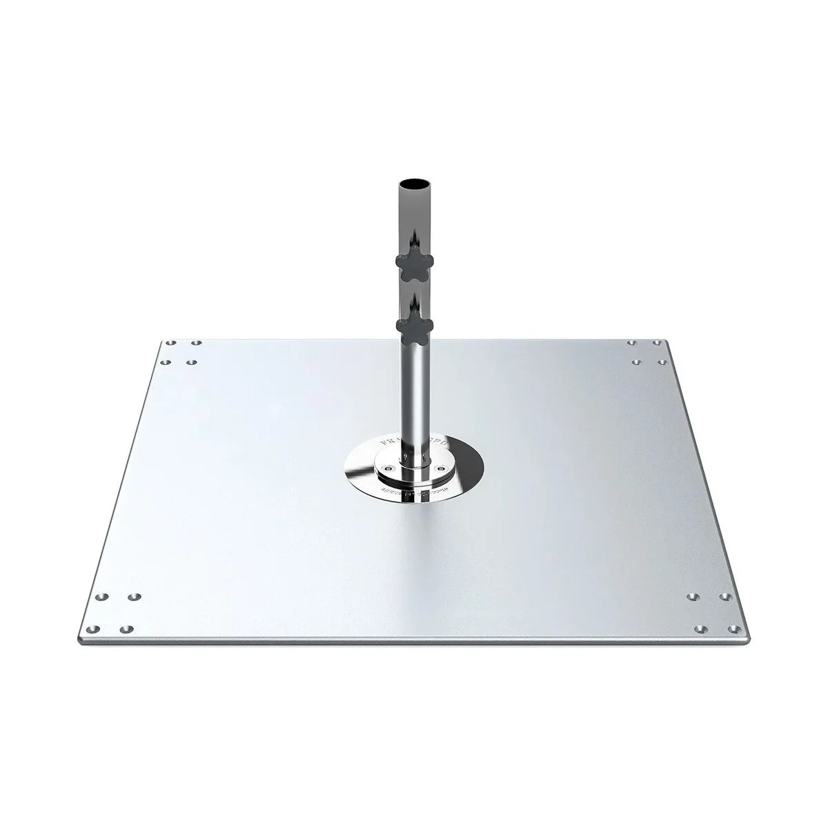 Galvanized Stackable 200 lb. Steel Plate Square Umbrella Base w/ Optional Wheels 5
