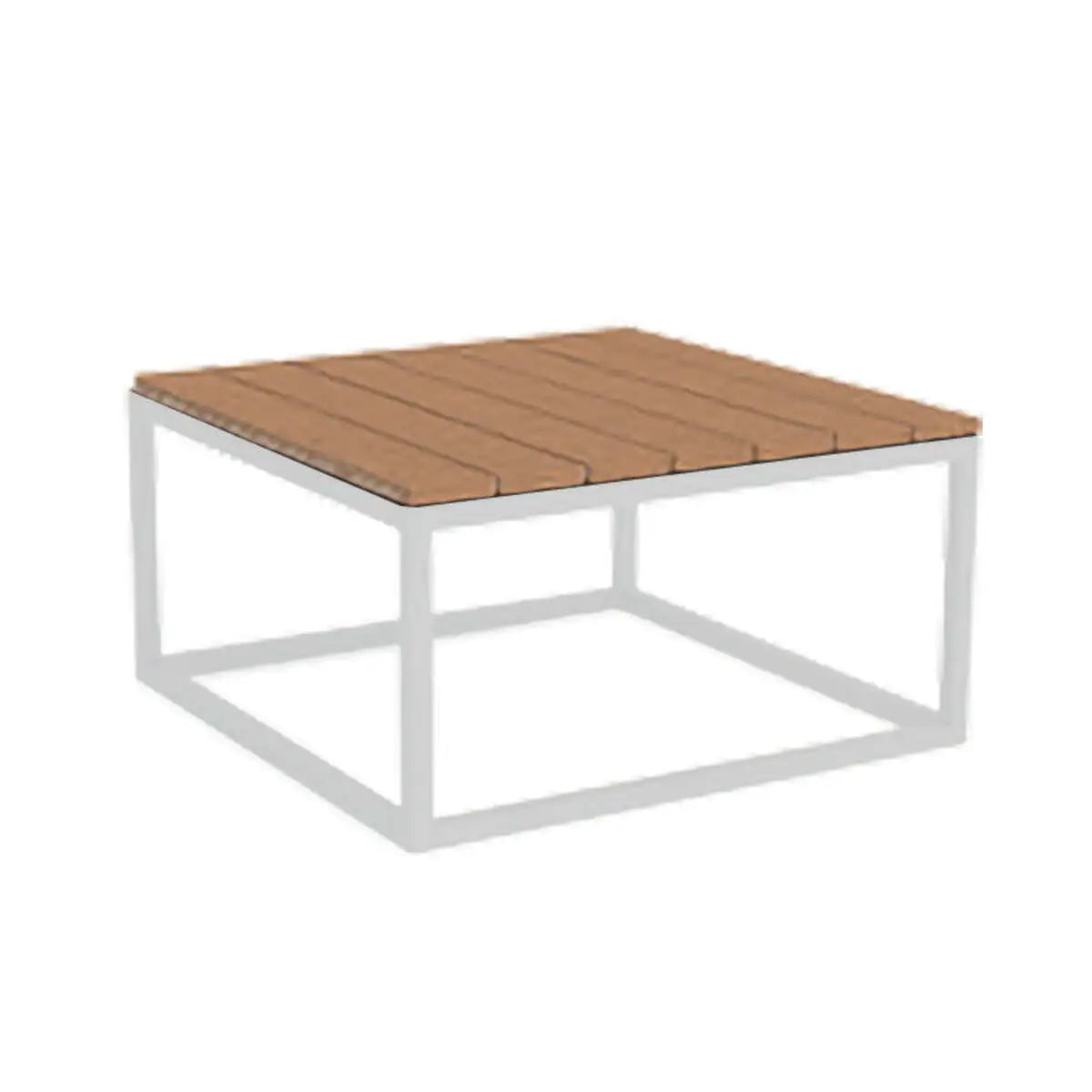 23" x 23" Coffee Table, White Frame