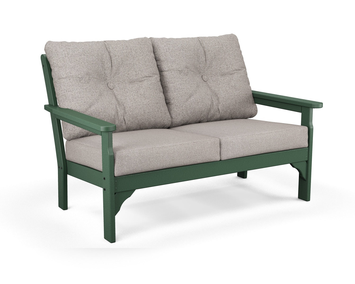 POLYWOOD Vineyard Deep Seating Loveseat Settee - Green