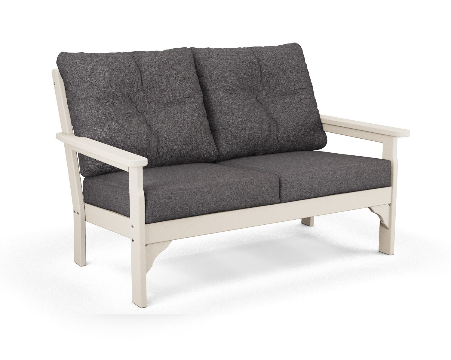 POLYWOOD Vineyard Deep Seating Loveseat Settee - Sand