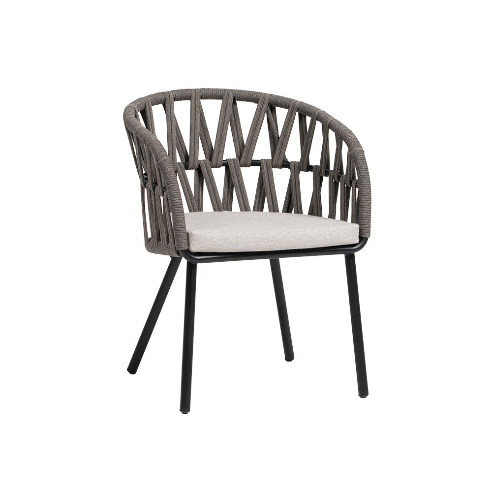 Hamptons Cushioned Dining Arm Chair 